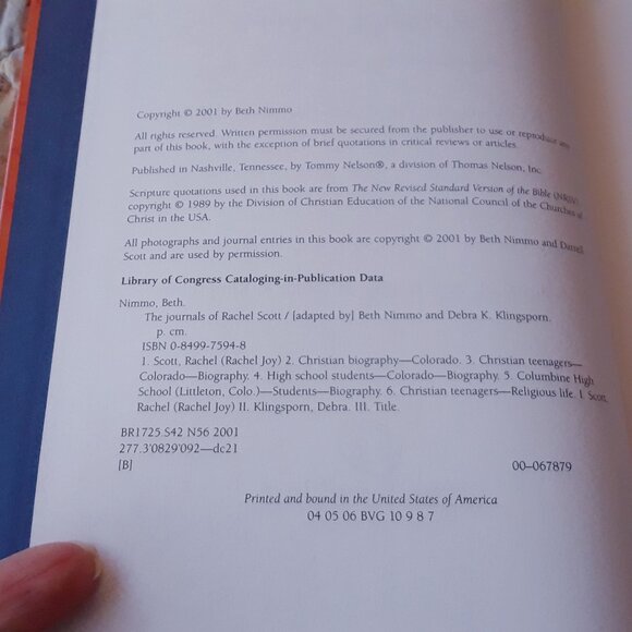 The Journals of Rachel Scott: A Journey of Faith at Columbine High - Picture 4 of 7